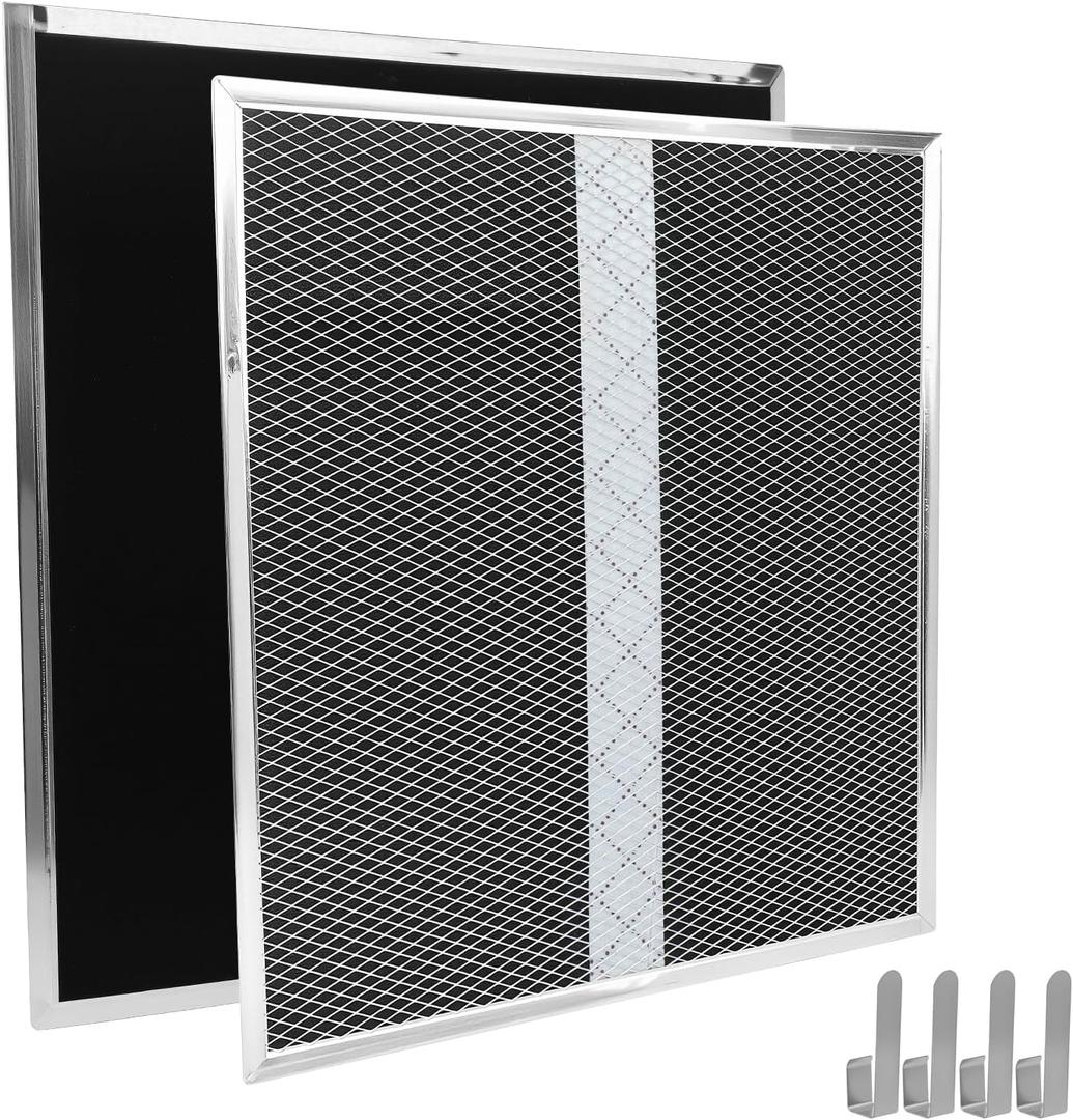 2 Pack HPF30 Range Hood Non-Duct Charcoal Filters Kit, Premium Replacement for Broan HPF30, S97020466 & Mantra/Osmos/Glacier XC Series Ductless Range Hoods, High-Efficiency Activated Carbon Filtration