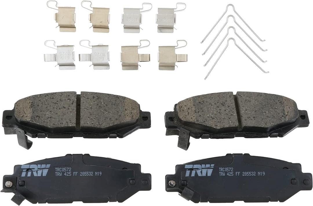 TRW Pro TRC0572 Disc Brake Pad Set For Lexus SC400 1992-2000, Rear, And Other Applications