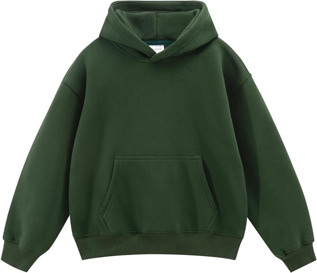 Spring&Gege Boys and Girls Oversized Fleece Pullover Hoodies Kids Soft Hooded Sweatshirts(7-8 Years)