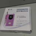 35000RPM Portable Nail Drill Machine, HoMove Professional Nail Drill Machine, Rechargeable Electric Efile Nail Drills for Acrylic Gel Nails, Cordless Portable Nails Drill【Purple】Missing part