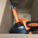 Drain Auger, Clog Remover with Drill Adapter, 25 Feet Flexible Plumbing Snake Use Manually or Powered for Kitchen, Bathroom and Shower Sink, Comes with Gloves (orange)