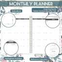 2026-2031 Monthly Planner - 5 Year Planner/Calendar 2026-2031 Spiral Bound, Jul. 2026 - Jun. 2031, 9" x 11", Twin-Wire Binding + Printed Tabs - Petunia