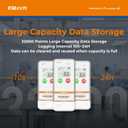 Elitech USB Digital Temperature Data Logger Reusable Recorder with Shadow Data 32000 Points, Auto PDF/CSV Report, for Windows/MacOS, Refrigerator Thermometer LogEt5T (Standard, Internal-Temp -30~70C)