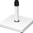45lbs Patio Umbrella Base - Heavy Duty Outdoor Patio Market Umbrella Stand for Deck, Poolside, Balcony, Wind-Resistant Design, White