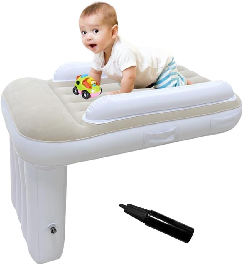 Toddler Airplane Bed Travel Essentials Portable Kids Beds Airplane with Air Pump - Inflatable Baby Airplane Bed Fits Most Seats for Plane Car