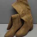 MeiLuSi Womens Knee High Boots Pointed Toe Suede Boots Chunky Heel Faux Slouchy Shoes Tall Fall 2025 Side Zipper Size 8