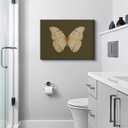QMWIDKL Vintage Green White Butterfly Wall Art - Cottagecore Retro Nature Picture Prints Ready to Hang (12x16 inch)