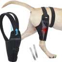 Dog Knee Brace for Back Leg Fit Large Middle Small Dogs Strong Support Adjustable Dog Leg Braces with 2 Metal Strips for Hip Dysplasia, ACL, CCL, Ligament Injuries & Osteoarthritis (Left Leg, S)