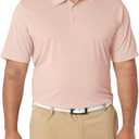 Amazon Essentials Mens Golf Polo Shirt, Moisture-Wicking Quick Dry, Short Sleeve (Large, Light Pink)