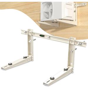 Mini Split Wall Mounting Bracket: Wall Mount Ac Bracket for Outside 7000-12000 BTU Mini Split Air Conditioner with Leveler Universal Ductless AC and Heat Pump Systems Outdoor- Up to 400 LBS