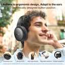 EarFun Tune Pro Active Noise Canceling Headphones, Wireless Bluetooth Headphones with 5 Mics, 120H Playtime, Bluetooth 5.4, Hi-Res Audio, Multipoint Connection, Custom EQ via App, Comfortable Fit