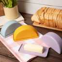 THE Butter Dish – Matte Ceramic Butter Keeper with Lid for Countertop Use – 2-Piece Round Design for Standard Butter Sticks – Microwave & Dishwasher Safe (Lavender)