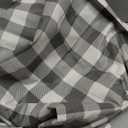 Smiry Rectangle Picnic Table Cloth, Elastic Waterproof Fitted Vinyl Tablecloths, Flannel Backed Buffalo Plaid Table Covers for Dining, Camping, Outdoor (White and Grey, 30" x 60")