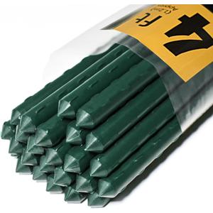 Jollybower 25pcs Steel Plant Stakes 4 Feet,Sturdy Plant Sticks, Plastic Coated Metal Garden Stakes Supports Climbing for Tomato, Bean, Flowers, Tree Potted