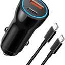 iPhone 17 16 15 Car Charger, [Apple MFi Certified] USB C Car Charger 43W Fast Charging with 3.3 FT Type C to C Cable, USB Car Adapter for iPhone 17/17 Pro/17 Pro Max/Air/16/15