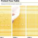 Hiasan Rectangle Gingham Tablecloth 60 x 120 Inch, Yellow Waterproof Checkered Table Cloth, Wrinkle Resistant Washable Wipeable Table Covers for Party Dinner Kitchen Picnic Birthday
