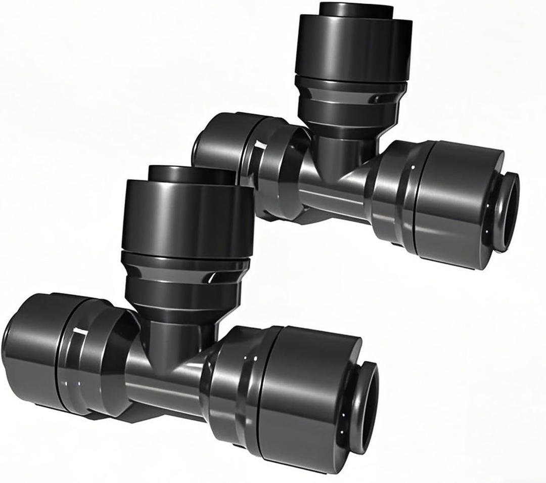 20 Pack Quick Connect 1/4" Drip Irrigation Tee Connectors,Tee Fitting for 1/4 Inch Irrigation Tubing,1/4 push to connect fittings for garden watering system