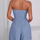 BTFBM Strapless Boho Womens Romper 2026 Summer, X-Large, Dark Blue