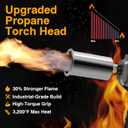 Sondiko Powerful Cooking Propane Torch Gun, Culinary Torch Campfire Starter, Adjustable Weed Torch Burner for Searing Steak, BBQ, Welding (Gray & Black) Propane Tank Not Included