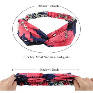 Wide Headbands for Women Girls, Large Bandana Boho Headbands Workout Yoga Running Hair Bands for Women's Hair, Non Slip Sweat Head Bands,Pack of 6