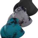 ATHVOTAR Workout Gym Biker Shorts Women: High Waisted Seamless Sports Running Butt Lifting Shorts Sets (Small, Black/Tie Dye Black/Tie Dye Green)