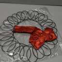 Fullhawl Christmas Card Holder Spiral Metal Wreath Xmas Wall Hanging Photo Greeting Card Holder Wire Loop Picture Display Insert Wall Decor