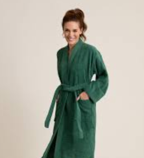 Bathrobe And Pants Green  M