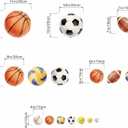 Sports Wall Decals for Bedroom: Boys Wall Stickers Removed Easily 95%+ No Residue - Peel and Stick Four-Step Makeover - Safe Vinyl for Kids Ages 1-12 Years