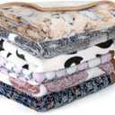 6 Pcs Absorbent Guinea Pig Blankets Washable Small Animal Fleece Bedding Cage Liners Reusable Pet Pee Pad Sleep Mat Pad Cover for Hamster Ferret Rabbit Chinchilla Hedgehog (16"x24") (Black)