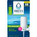 Brita Faucet Mount Water Filter System, White, No-Wait Filtration, Easy Install, Multi-Use Tap Water Filter for Kitchens, Bathrooms & Small Spaces (Elite Advanced - 2 ct)