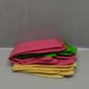 Bamllum 3 Pairs of Rubber Dishwashing Gloves for Kitchen and Household Cleaning  Long Cuff 15", Reusable, Flexible Long-lasting and Non-Slip (Red+Yellow+Green, Large)