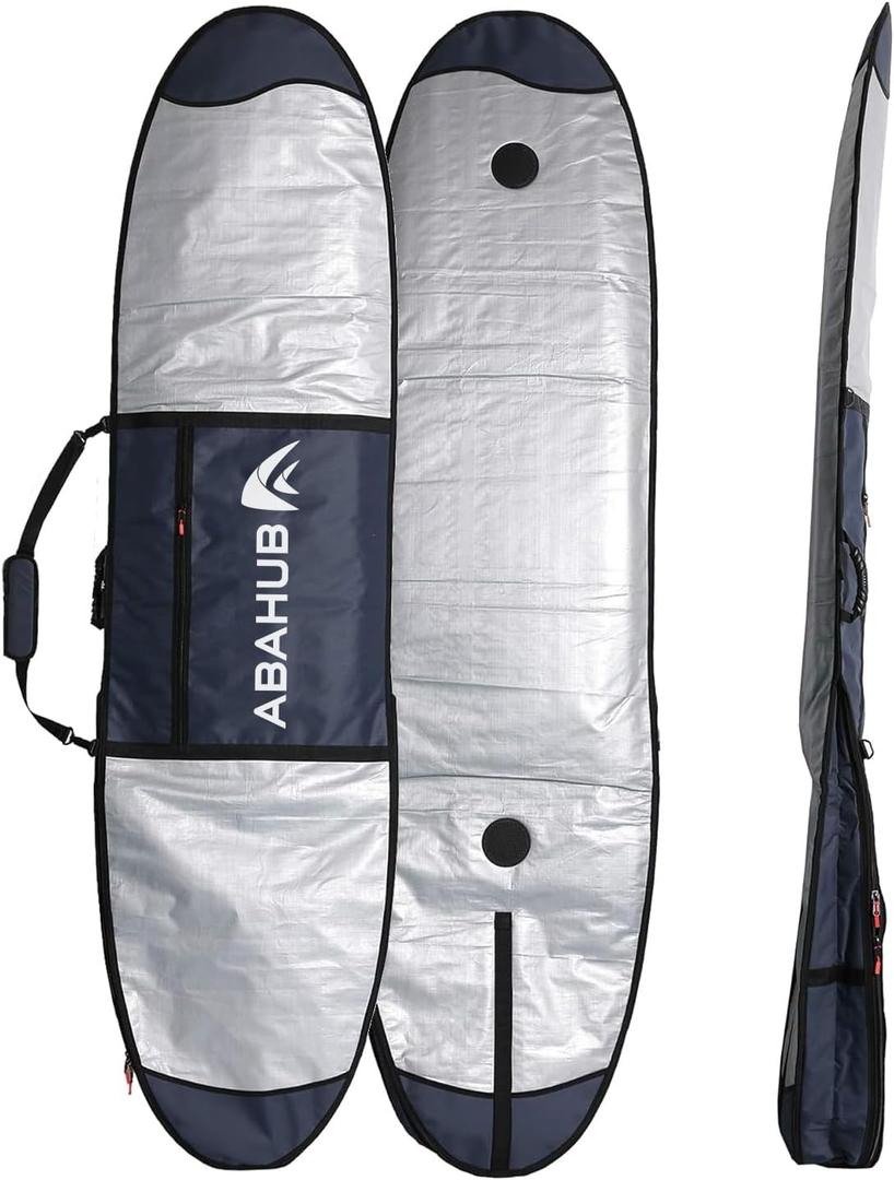 Abahub Surfboard Travel Bag, Foam Padded Day Bag Cover for 6'0-10'0, 6'6x22"