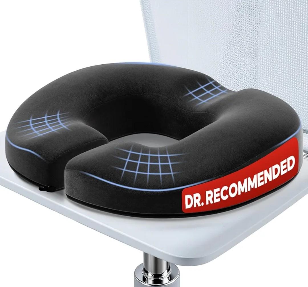 Benazcap Orthopaedic Seat Cushion Donut Cushion for Office Chairs, Car Seat and Wheelchair - Ergonomic Memory Foam Seat Cushion for Hemorrhoids, Sciatica, Pregnancy and Postpartum
