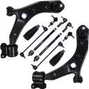 Control Arm, Front Lower Control Arm With Ball Joint Front & Rear Sway Bar Link Tie Rod Boots Suspension Kit Replacement For 2004-2009 Mazda 3, 2006-2014 Mazda 5