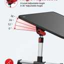 Laptop Desk Table, SAIJI Adjustable Laptop Stand, Portable Lap Desks with Foldable Legs, Notebook Standing Breakfast Tray Reading Desk for Sofa Couch Bed Floor (Black,Medium Size)