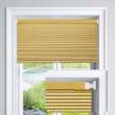 LazBlinds Cordless Cellular Shades, No Tools No Drill Blackout Honeycomb Shades Pleated Blinds for Windows, 35" W x 64" H, Yellowish-Brown