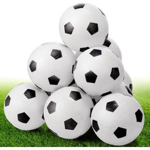 Civaner 20 Pcs Mini Soccer Basketball for Kids 4 Inch Inflatable Rubber Small Basketballs Gifts Toddlers Bouncy Toys Balls for Sports Beach Pool Theme Party Favor(Soccer Style)