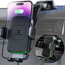 ZEEHOO Wireless Car Charger, DUOXX Dual Coils 15W Fast Charging Auto-Clamping Car Mount, Dashboard, Vent Charging Phone Holder for iPhone 17 16 15 14 13 12, S23 Ultra, Z Flip4 3
