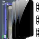 Ferilinso 2 Pack Privacy Screen Protector for Samsung Galaxy S24 Plus with 3 Pack Tempered Glass Camera Lens Protector Phone Case Friendly Accessories Protector de Pantalla for Samsung S24 Plus