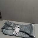 MELCAM Heating Pad for Back Pain Relief, 12"x24"+20" Large Electric Heating Pad for Period Cramps with Belt, 6 Heats Levels & 4 Timers, Auto Shut Off, Machine Washable, Gifts for Women Men Mom Dad (Gray)