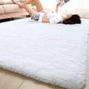 Fluffy Area Rugs Carpets 8x10ft, Rugs for Living Room Bedroom, Modern Indoor Plush Rug Absorbent Non Shedding, for Girls Kids Room Teen's Dorm Home Decor, Non-Slip Carpet
