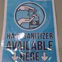 Store Safety Signs,"Hand Sanitizer Available Here" (9 x 12 in, 6 Pack)