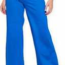 High Rise Super Stretchy Straight Wide Leg Cargo Jeans for Women Multiple Colors Denim Pants for Casual Daily Wear (Medium, Royal)