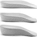 4 Pairs EVA Height Increase Insole, Adjustable Height Boosters, Arch Support Shoe Lifts for Uneven Legs, Soft Rebound Heel Lifts for Menelieve Foot Pain (Gray, 1.5cm, 2.5cm, 3.5cm)