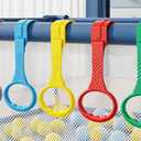 5pcs Walk Assistant Plastic Baby Crib Pull Rings for Baby Baby Pull Up Rings Cot Hanging Rings for Infant Baby Toddler Practice Tool (5 Color)