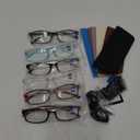 Gaoye Reading Glasses Men/Women, Eyeglasses, Blue Light Readers for Men/Women, Eye Glasses (Black, Leopard, Blue & Clear Mix)