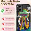 Lotadilo Cute Case for Moto G 5G 2024 for Women Girls - Funny Alien Design Compatible with Magsafe Ring Holder Magnetic Stand Kickstand Fashion TPU Phone Covers Kawaii