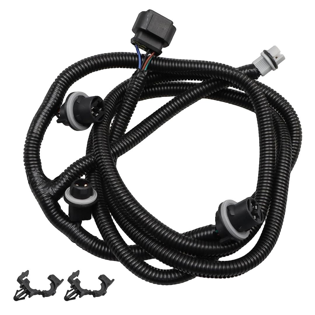 Rear Tail Lamp Wiring Harness Driver Side Compatible with GMC Sierra 1500 2014-2015 Replace # 23141279 (Fits 4 Bulb Sockets Only)