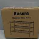 Kitsure Bamboo Wooden Shoe Rack for Closet - Stackable Shoe Organizer with Modular Structure, Space-Saving Shoe Shelf for Entryway, Living Room, Bedroom, 26.8" x 11" x 18.9", Natural (26.8"Wide - 3 Tiers, Nature)