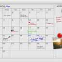 Comix Dry Erase Calendar for Wall, Magnetic Calendar Whiteboard with White Wood Frame, 24 * 18 inches Decorative Planner Board for Office, Kitchen, School, Home